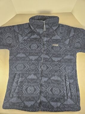 Columbia Navy Blue Sherpa Fleece Zip-Up Jacket